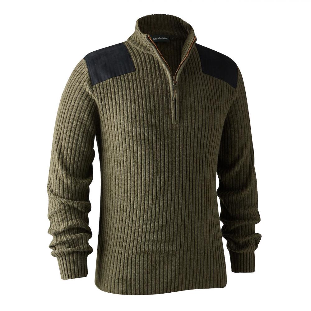 DEERHUNTER Rogaland Knit Zip Neck - pletený sveter