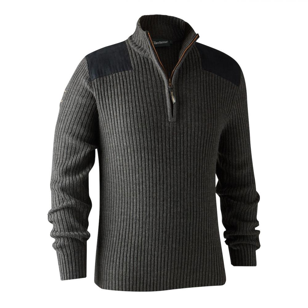 DEERHUNTER Rogaland Knit Zip Neck - pletený sveter