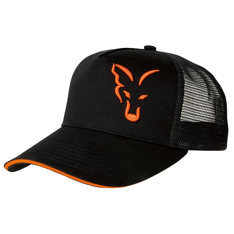 FOX Black/Orange Trucker Cap - šiltovka