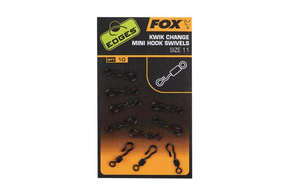 FOX EDGES Kwik Change Mini Hook Swivels - ronnie obratlíky 10ks