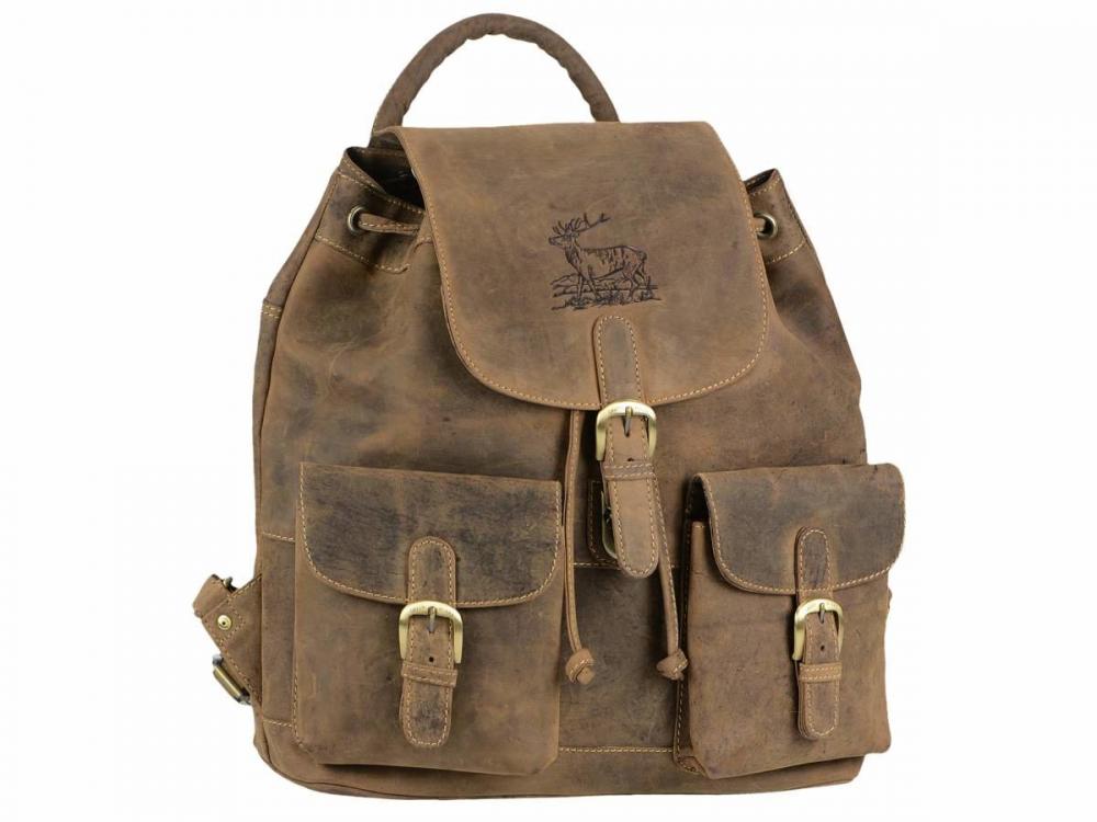 GREENBURRY 1711 Jeleň - kožený poľovnícky ruksak