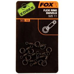 FOX EDGES Flexi Ring Swivels Size 11 - obratlky s krkom 10ks