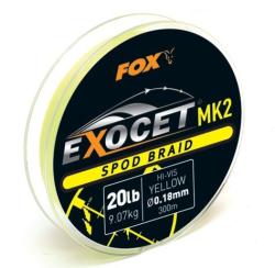FOX Exocet MK2 Spod Braid Yellow 300m 0.18mm 20lb - spodová šnúra
