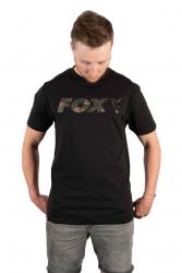 FOX Black/Camo Chest Print T-Shirt - trièko