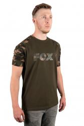 FOX Camo/Khaki Chest Print T-Shirt - tričko