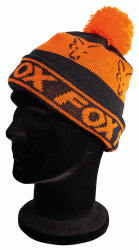 FOX Black/Orange Lined Bobble Hat - čiapka s brmbolcom