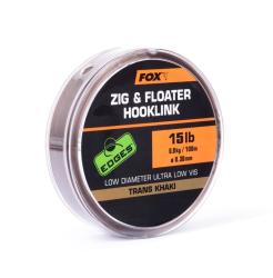 FOX Zig and Floater Hooklink Trans Khaki 15lb 0,30mm - vlasec